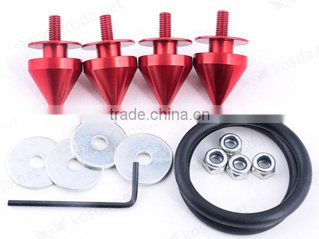 Aluminum silver Quick Release Fasteners For Car Bumpers , Auto spares parts snaps fasteners