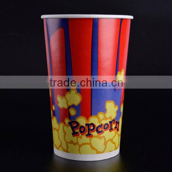 Custom printed paper popcorn buckets