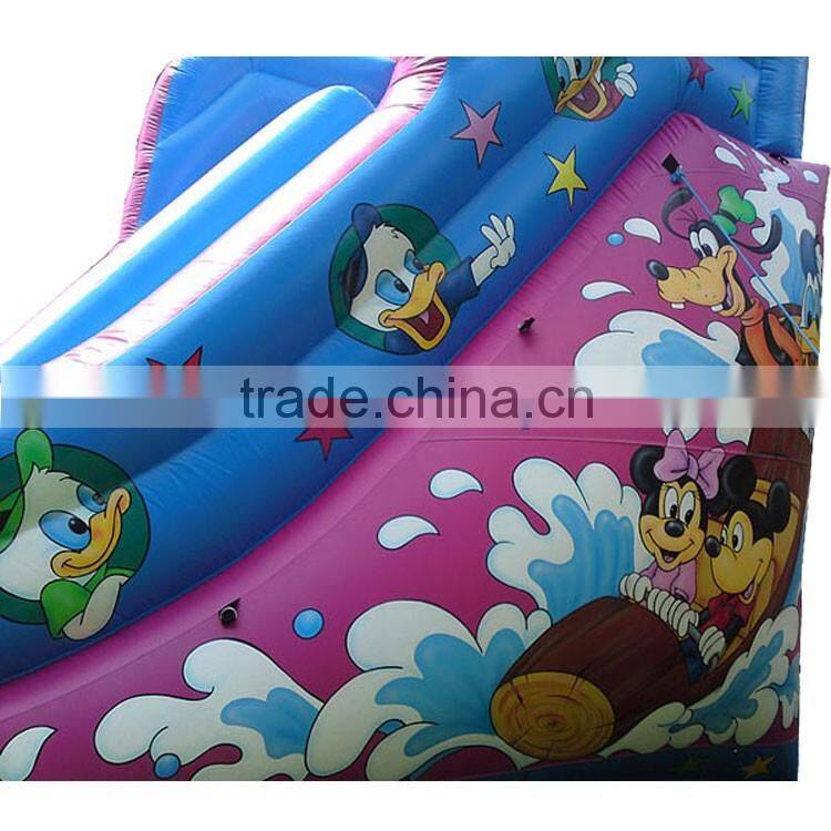 2016 New Colorful Mickey Mouse Inflatable Slide with Climb,Mickey Mouse Theme Dry Slide for Sale