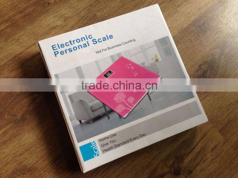 Auto on digital measures weight body scale with slik printing platform electronic weighing