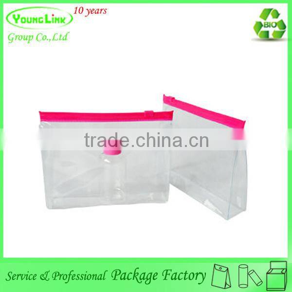 Transparent soft cosmetic bag/EVA zipper makeup tools bag/toiletry bag with handle