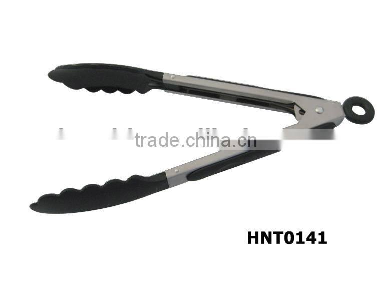nylon kitchen tong with TPR non-slip handle