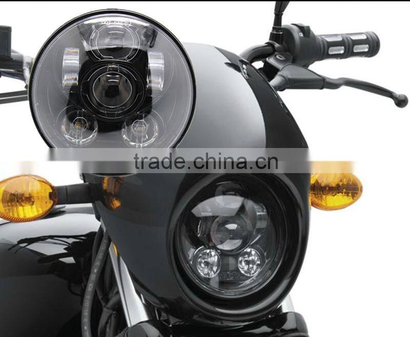 5-3/4" 45w 5.75" Motorcycle Projector led headlight for Harley Sportster,Street Bob FXDB, Iron883, Dyna