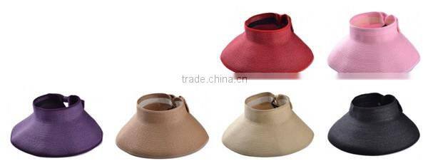 Fashion women straw hat for sale foldable sunscreen beach cap