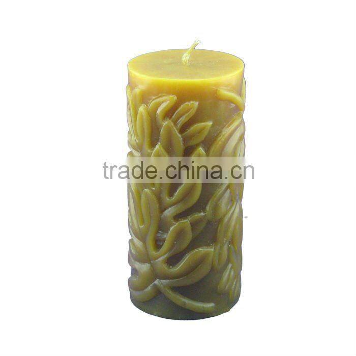 Christmas tree style pillar candle with vanilla scent