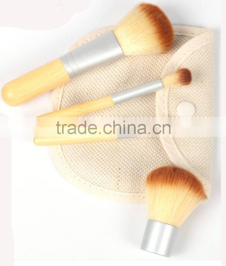 4pcs Cosmetics Natural Bamboo Face Brush