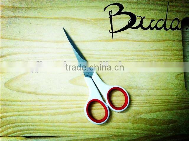 Best selling stainless steel stationery scissors with PP+TPR handle BD-S1654