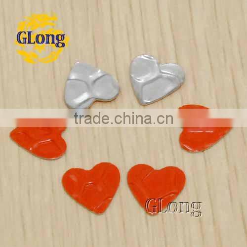 10mm Hot Fix heart-shaped Mix Color Aluminum DIY for clothing bag shoe phone Accessories Free Shipping #GT109-10ATP(Mix-s)