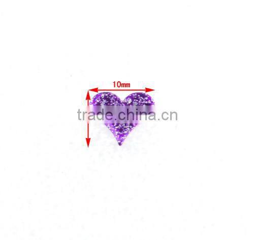 10*10mm Hot Fix Nailhead Heart-Shaped Aluminum With Irregular Spots DIY For Bag Shoe Phone Case Garment #GT105A-10P(Mix-s)