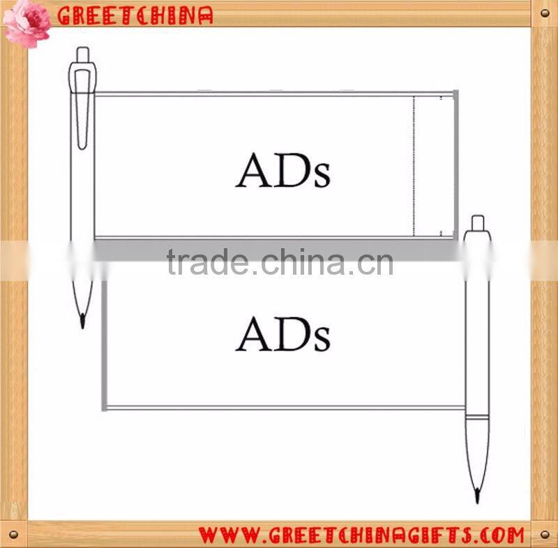 Sample Shots, Promotional Pearlescent Pulling Picture Pull Out Banner Pen