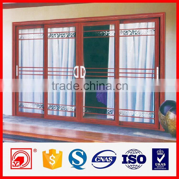 glass sliding door materials with grill design sliding door