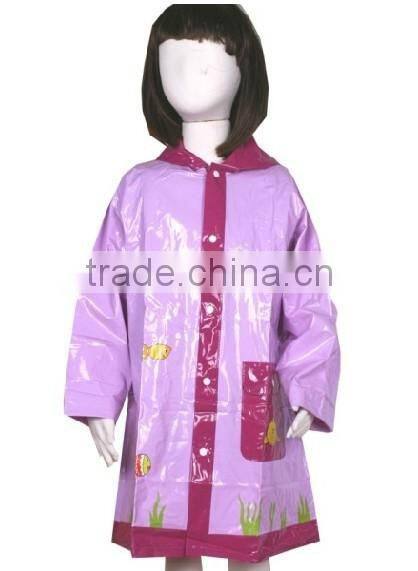 kids rain suit hooded raincoat