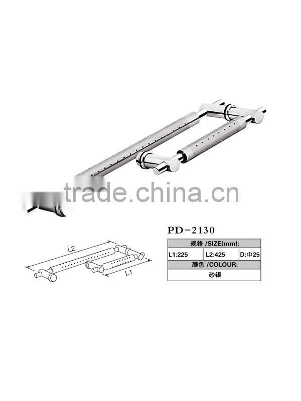 silver satin stainless steel glass door handles