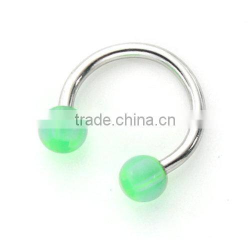 Beautiful Fashion Fake Unique Acrylic Balls Nose Ring Lip Ring Eyebrow Rings CBR Piercing Jewelry