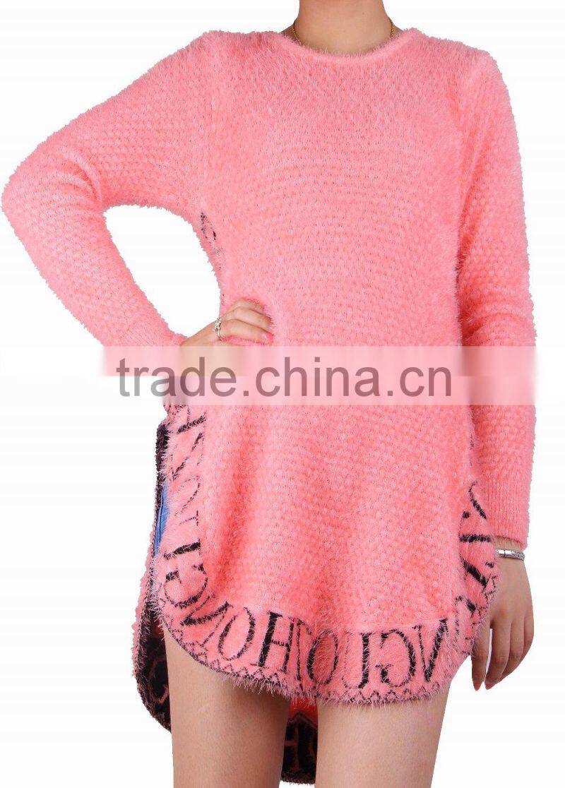 2015 new product pullover long knitting sweater