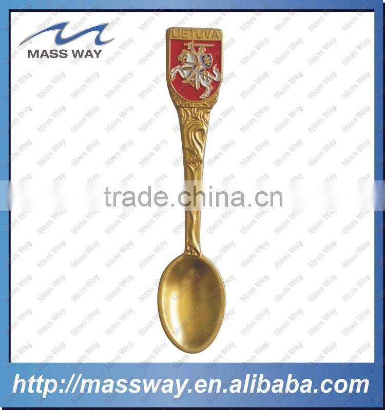 promotional gifts gold plated customized tea spoon