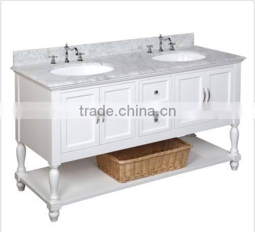 America modern double bathroom vanity cabinet ,White bath cabinet