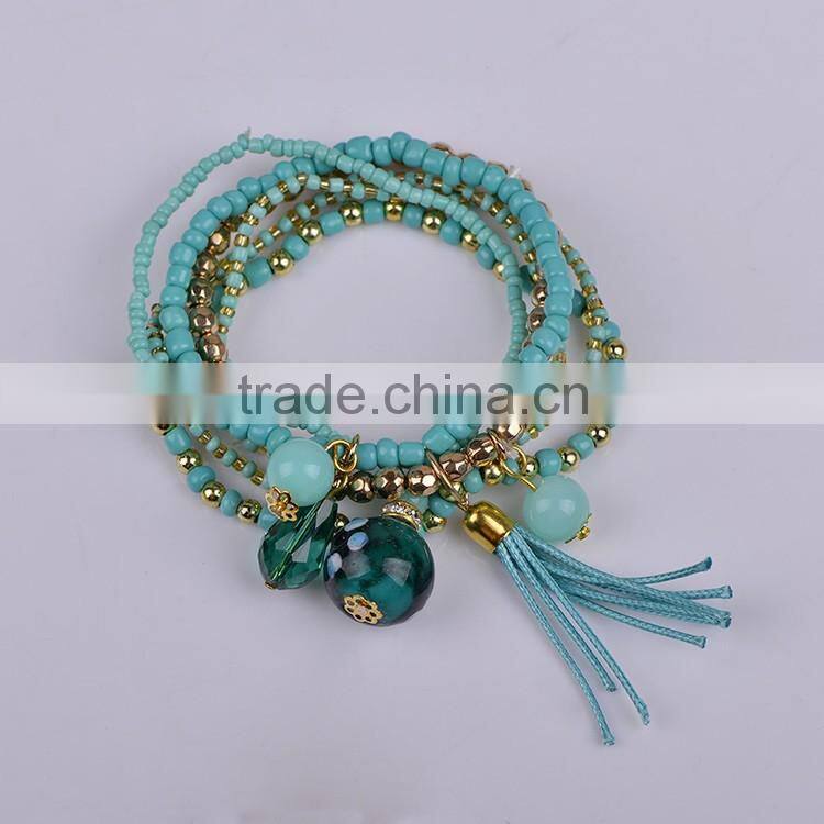 Free sample 2016 new design expandable wire Custom lady rhinestone bracelet
