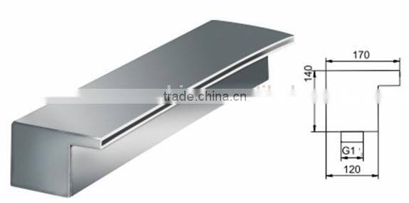 1 meter LED light inside stainless steel 304 water curtain waterfall wall decorative