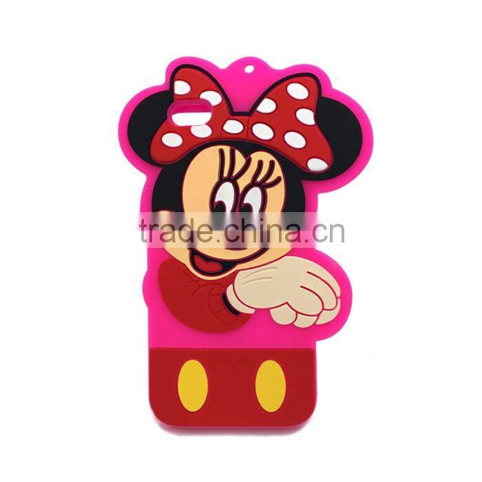 Minnie mouse shape silicone phone case for huawei,3D cover silicone phone case for huawei,cheap silicone phone case for huawei