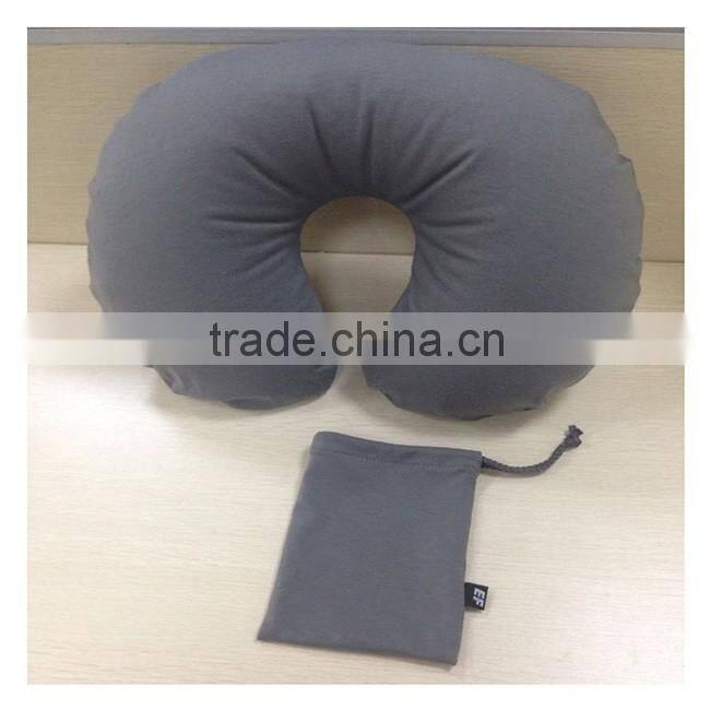 travel pillow set comes with cotton u-shaped pillow,eye mask,packing pouch in blue