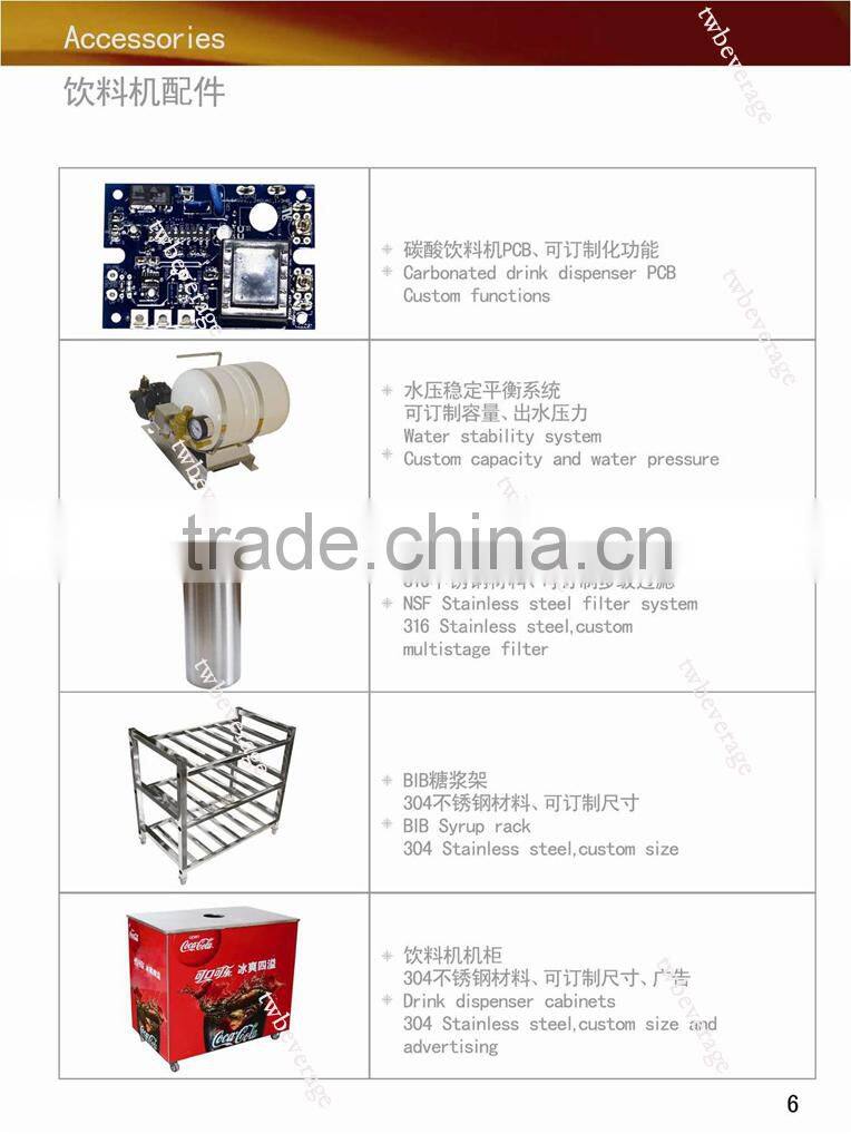 5-Valve Portion Control Soda beverage Dispenser