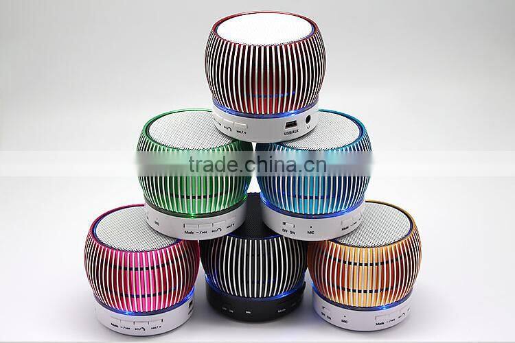 Portable mini bluetooth speaker with led light