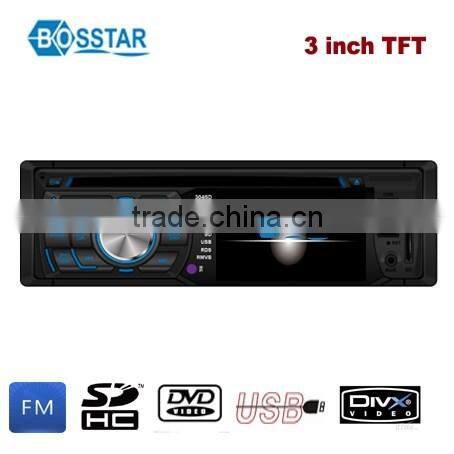 univesal single din fixed panel car audio dvd player bluetooth receiver with microphone video system