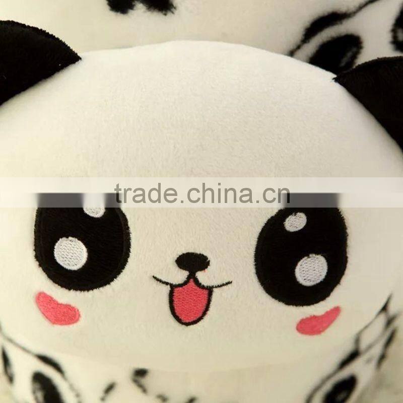 creative lovely cartoon panda style car office TV plush down cushuion pillow 3 in 1 set AC blanket
