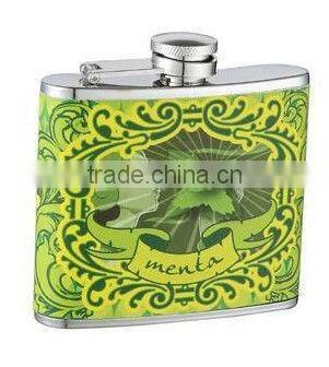 promotional 6oz,7oz,8oz stainless steel hip flask/whisky flask/liquor hip flask with leather cover