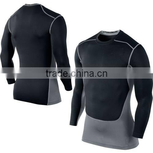 2014 best price wholesale fitness clothing compression wear with long sleeve