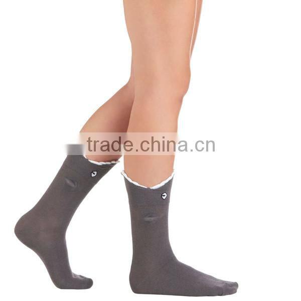 wholesale custom made logo design crazy shark socks