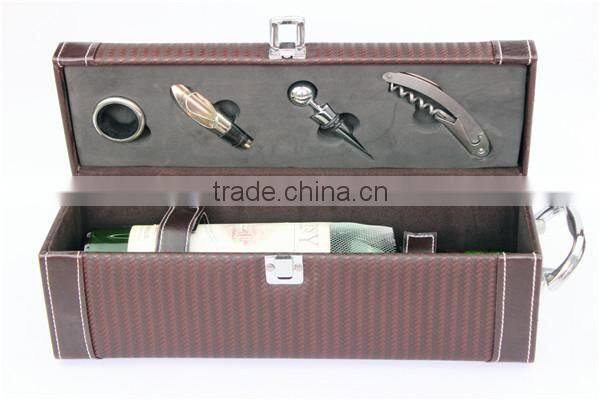 luxury wine set in a wooden box made in china