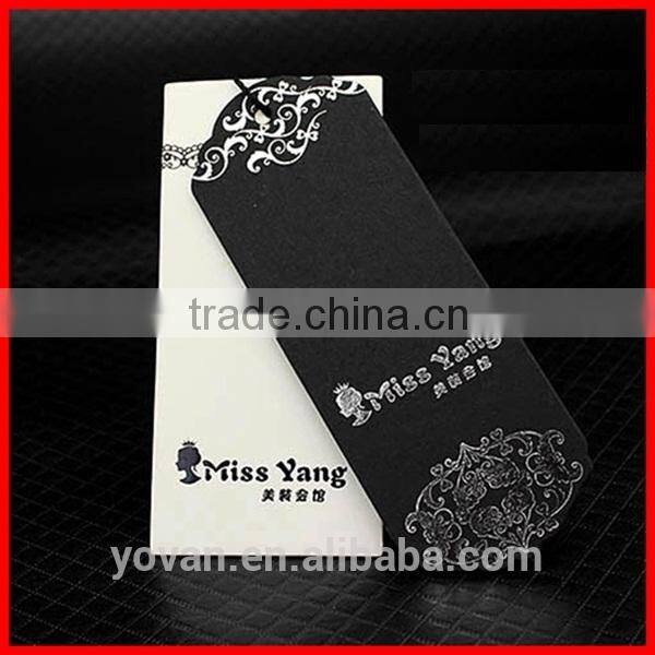 High Quality Gold/Silver Foil stamping Hang Tag Label Wholesale