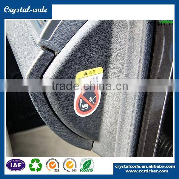 heat shrink handheld brand logo automobile decal customized self adhesive auto parts label