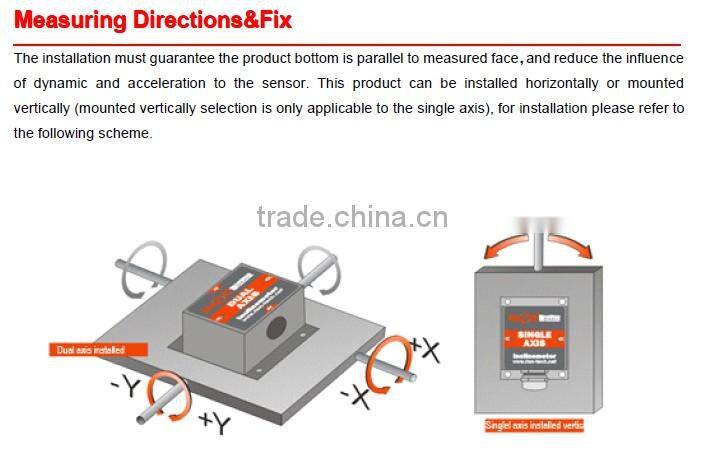 LCA320 Low cost MEMS Based Analog Inclinometer With 0-5V or 0.5-4.5V optional , No-contact and Can Real Time Output