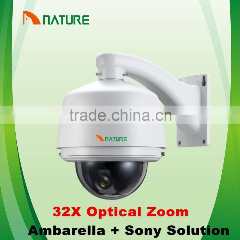 H.264 Ambarella PTZ Camera, 32X Optical Zoom 1080P 2 Megapixel High Speed Dome Camera