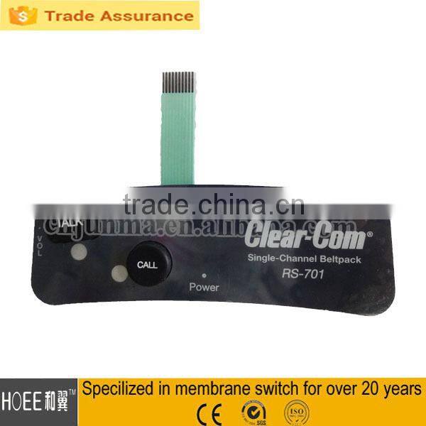 four tactile buttons rubber overlay membrane fpc circuit switch keypad