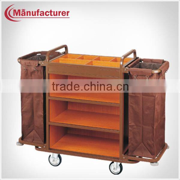 Stainless Steel Hotel Room Service Trolley Cart/Housekeeping Used Laundry Janitor Equipement