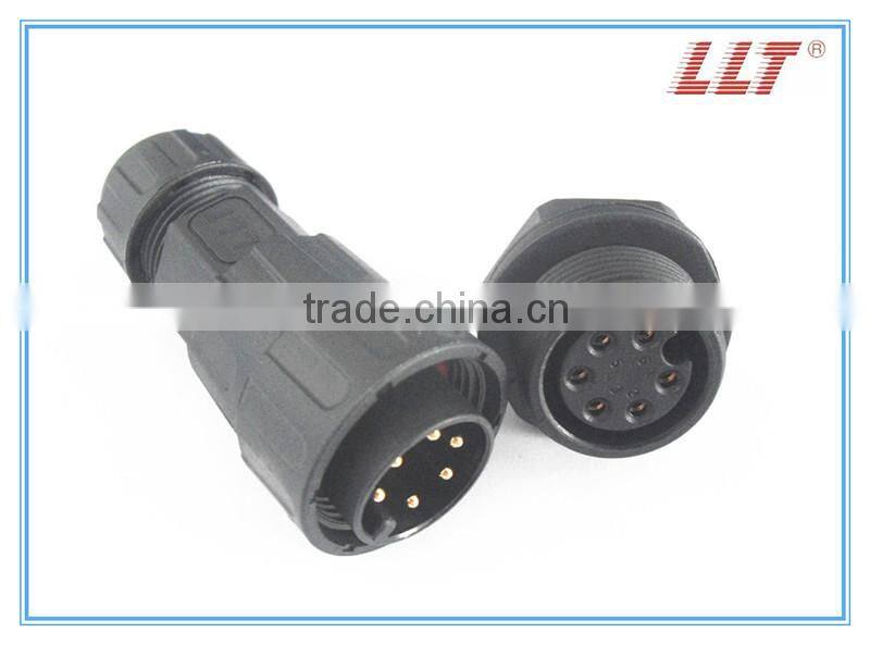 LLT 6 pins M25 cable connector
