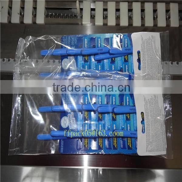 Servo Motor Control Full Automatic Hotel Disposable Shaver Wrapping Machine