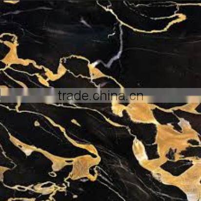 Black and gold marble block