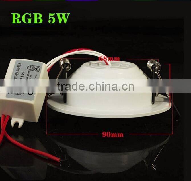 Ultrathin 5W 10W 24 ColorsTube Lamps RGB LED Ceiling Panel Down Light with Remote Controller