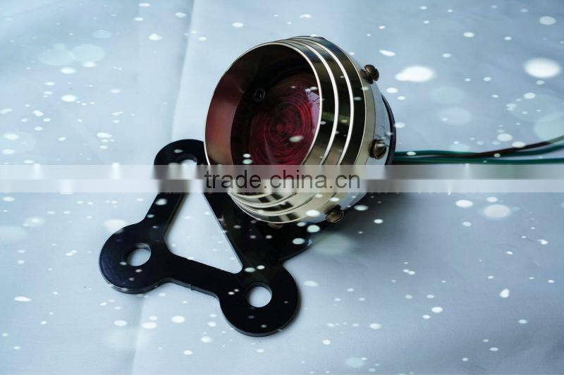 motorcycle Tail light Brass round led taillight wheel model brass tail for harley chopper