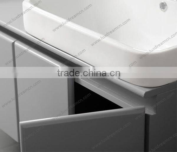 Grey 60" european wall mount bathroom vanity cabinet