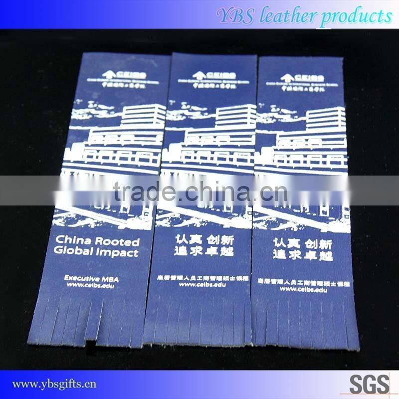 Whole-selling Customized Colorful Printing PU Leather Bookmark with Edging