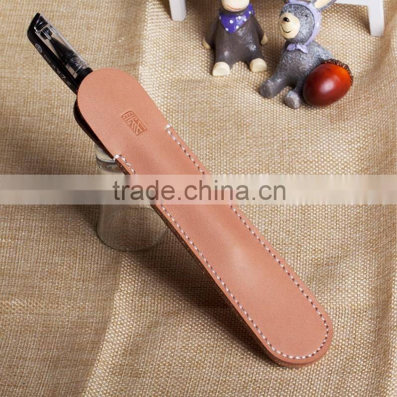 Cheaper Customized Genuine Leather Pen Pouch