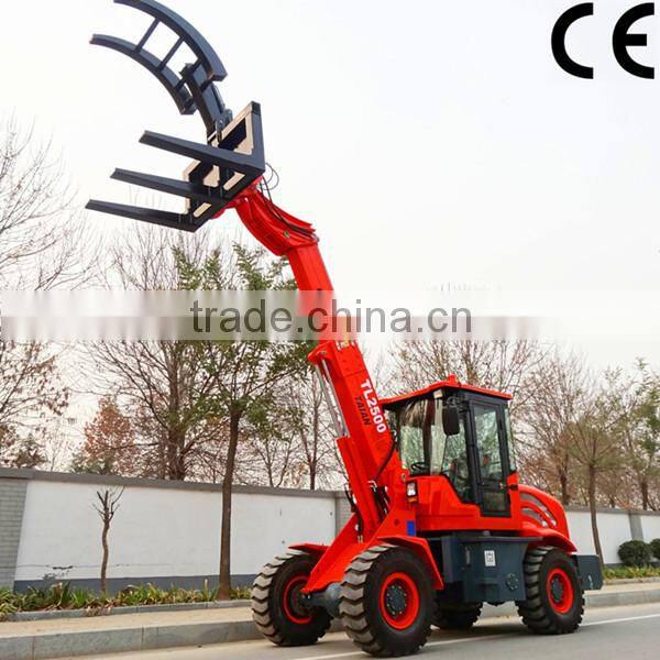 china new mini telescopic forklift TL2500, multifunction telescopic handler forklift
