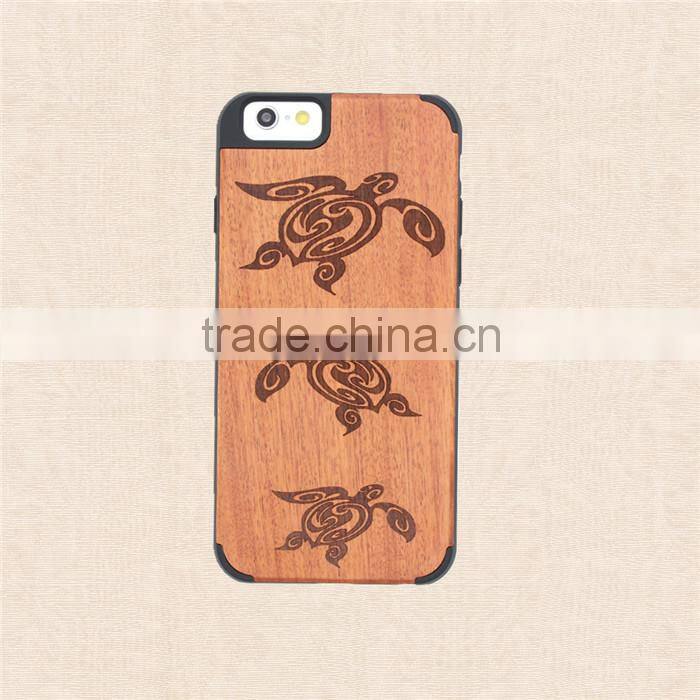 Universal PC and Wood Phone Case with press key Custom Design case for Iphone 6/6 plus