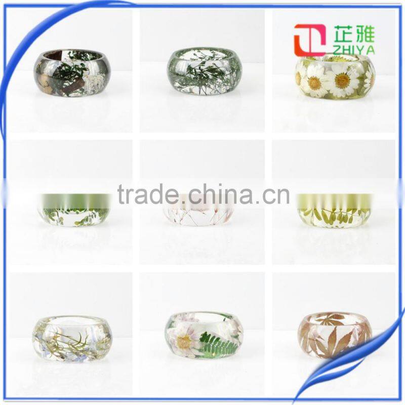 2016 latest design jewellery dried flower expandable wire bangle bracelet